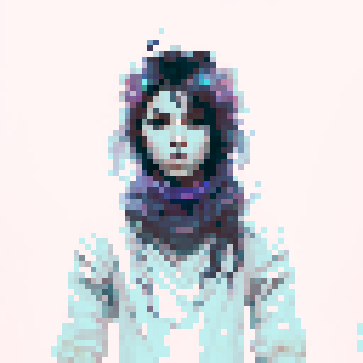 Young bohemian witch with eclectic fashion, staring into a crystal ball, point of view from the person receiving the fortune, adorned with floating candles and magical herbs and beautiful background.