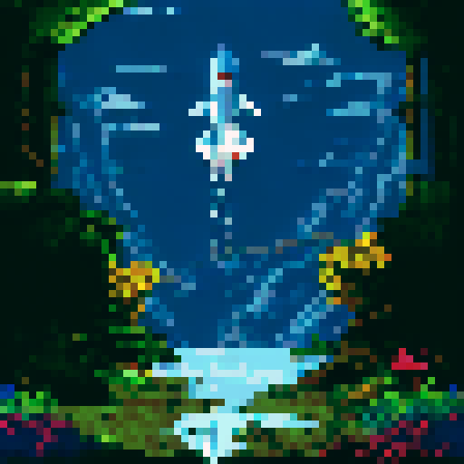 Rocket departing planet