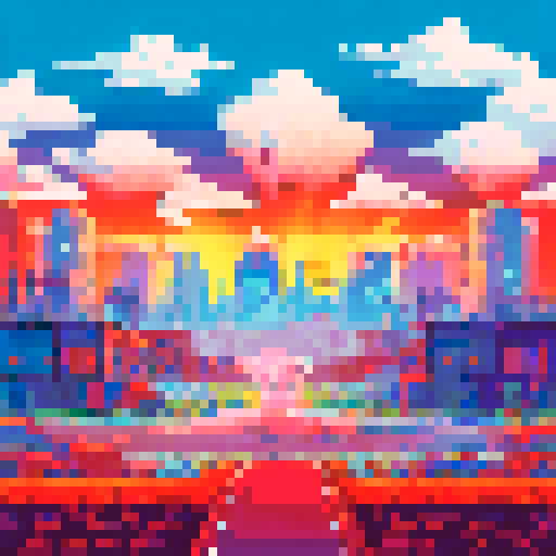 The optimistic future in the background to the right with bright colors and technology, with decaying factories in the foreground to the left with a person on the left side staring off at the future, with the bad of their head to the audience. 