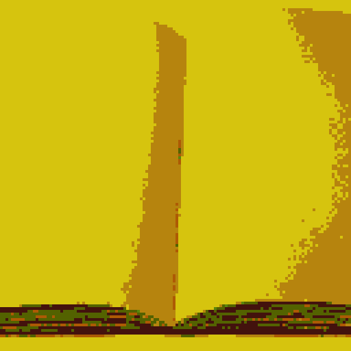 open, old book, pixel art, sRGB, no characters, blank pages