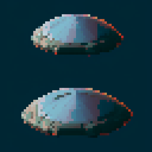 a transparent pure 2d sprite for a space game. It needs to look like the top view of a futuristic spaceship all by itself with the background transparent ,style of the 90s.