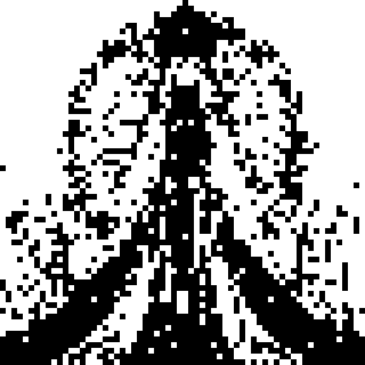 a fairy empress illustration by Harry Clarke pixel art style