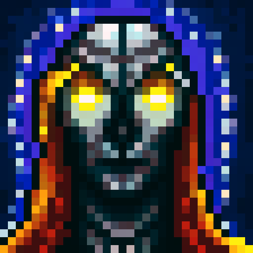 grim vampire hunter game 32x32 pixel art, game icon, skill art, close up, portrait