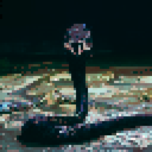 Cobra snake, night time, dark background