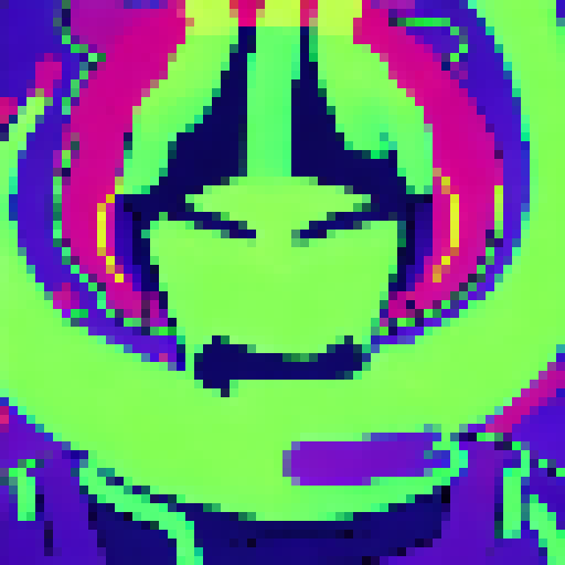 Glowing cyberpunk hacker with slicked back hair and a neon visor, surrounded by flickering neon lights and a futuristic cityscape, all depicted in the vibrant and edgy Yo-Hokki style.