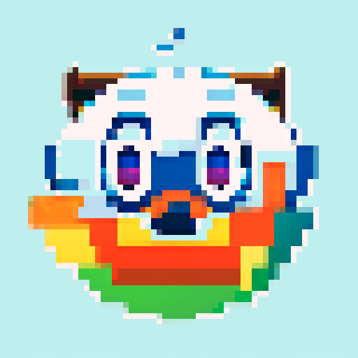 Pixel art with minimal color palette. up to 4 colors