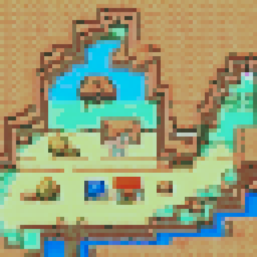 cyan wall with windows and green curtains