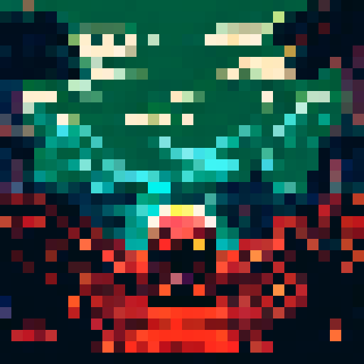 Symmetrical skull, only four colors, evil vibe