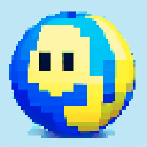 blue and white pacman
