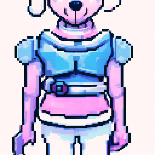 Cozy and sleepy character sprite, purple and blue shades, pixel art style, isometric view, sRGB