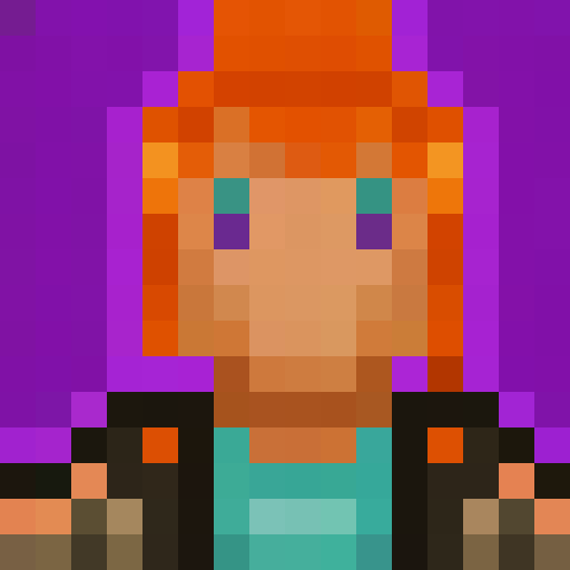 a purple powder magical powder in the style of minecraft