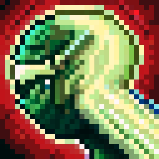 Green gummy pixel art
