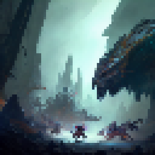 Orc warriors, wielding jagged axes and sporting fearsome bone armor, clash with human knights on horseback, surrounded by a misty forest and an ethereal glow, in a high-fantasy RPG world.