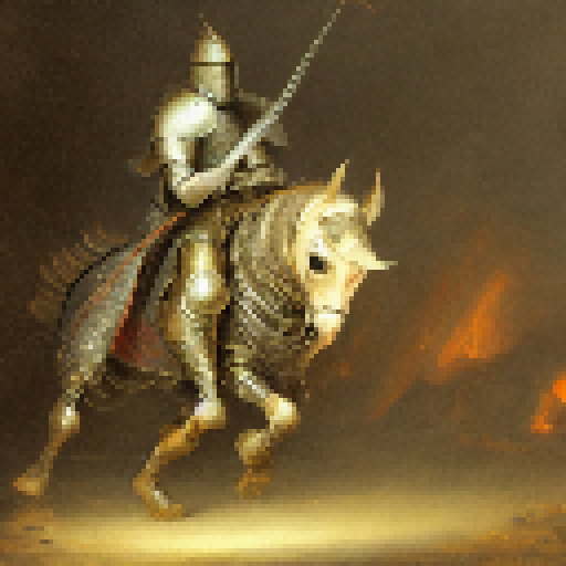 a knight doing a fire slash