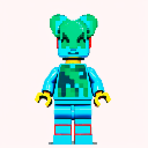 lego pixel, vibrant colors, blocky shapes, small plastic bricks, isometric perspective, retro video game, low resolution, 8-bit graphics, sharp edges, square grid, limited color palette, nostalgic feel, brick-built characters, iconic lego logo, digital recreation, detailed textures, crisp lines, simplified forms, nostalgic gaming vibes