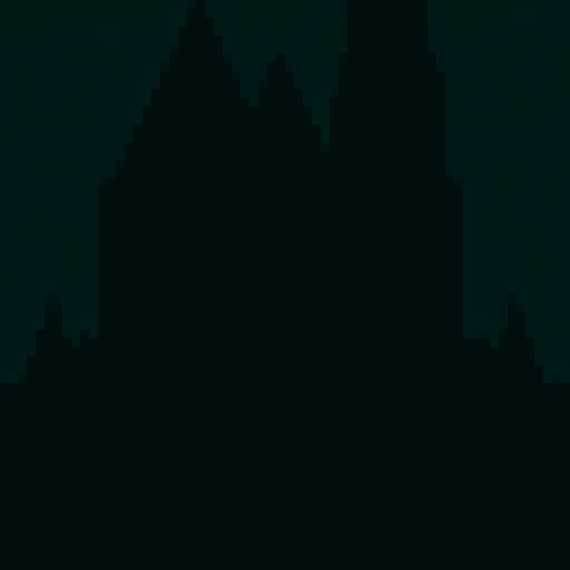 A gothic castle with vampires flying around, dark colors and palette, castlevania style