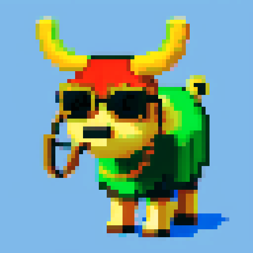 quirky carabao with sunglasses on