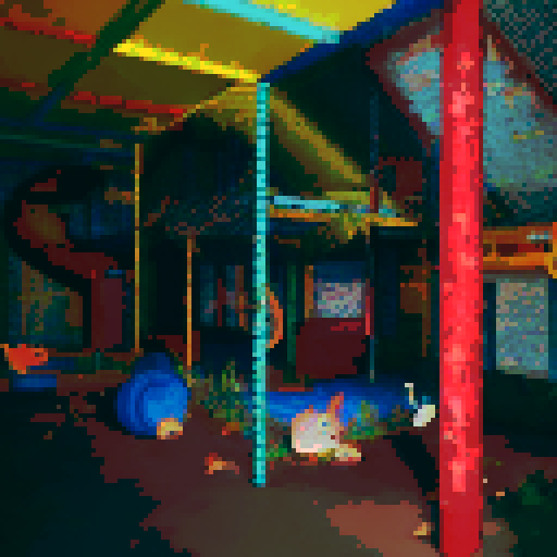 abandoned indoor playground