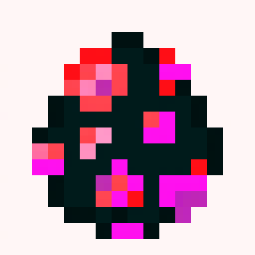 Minecraft texture for a corrupt egg 2D space colours