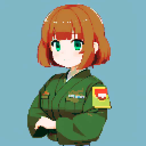 combat uniform, cute girl like japanese anime