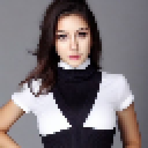 sexy naked school girl with short dark hair open blouse short skirt knee high boots