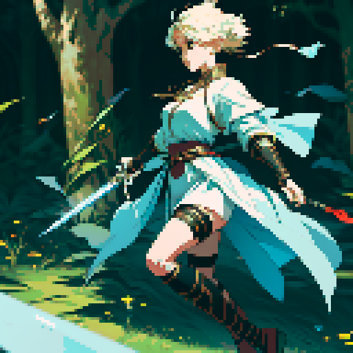 swiping sword, sword attack, sword swinging, closeup of sword blade, full-body art, full-body image, sword fight