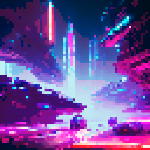 Futuristic, neon-lit, cyberpunk cityscape with towering skyscrapers and flying vehicles where a group of hackers gather around a holographic projection of a blockchain network while the code swirls around them in ultra.4k.realistic detail.