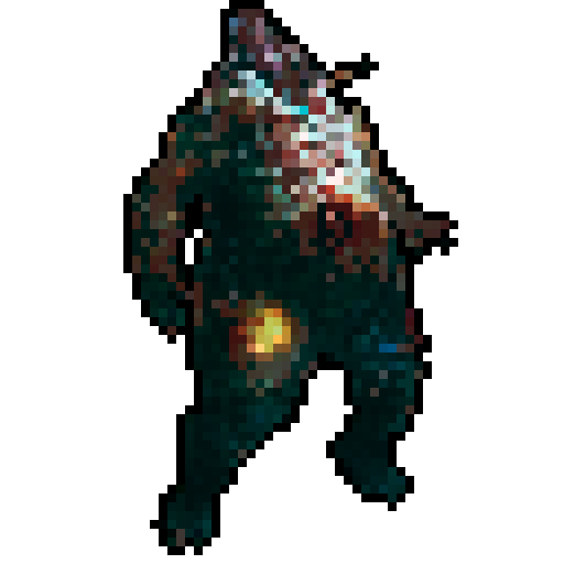 fat deformed zombie walking to attack