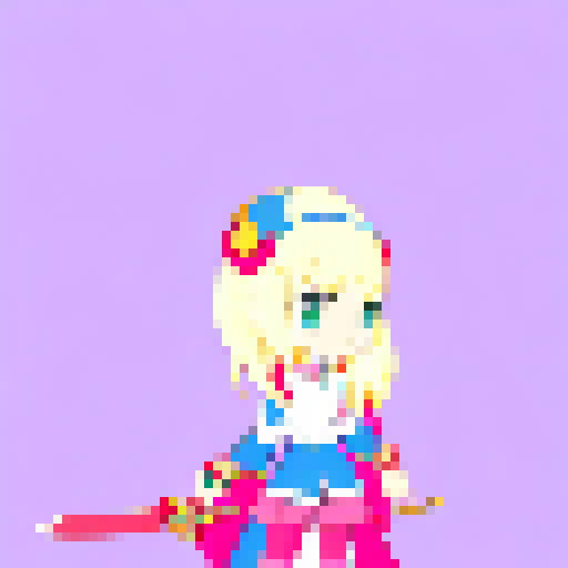 Regal princess with flowing golden hair, adorned in ornate armor, wielding a enchanted sword, standing atop a mountain peak overlooking a sprawling kingdom.