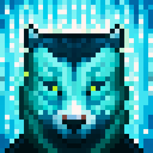 wolf avatar, portrait, glowing eyes