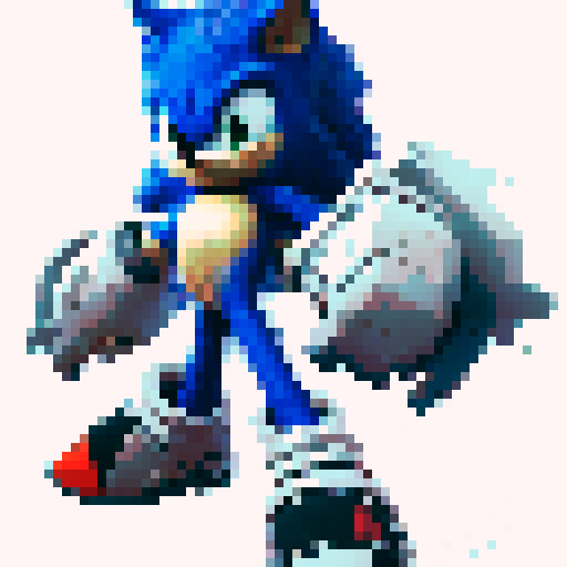 sonic the werehog with black crimson knight armour with flames and crimson knight armor claws.