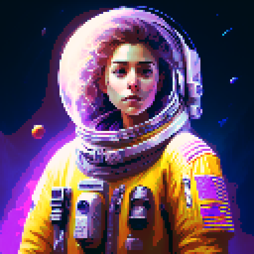 Space Galaxy pixelated portraits