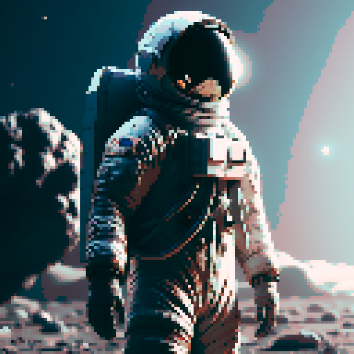 an astronaut ((fully detailed and realistic no deformations )) lost on the moon, in the realistic sci-fi and cinematic Photographic style, extremely detailed in 4k/8k with cinematic lighting with a feeling of despair and suffocation No face showing, just the reflection of the helmet