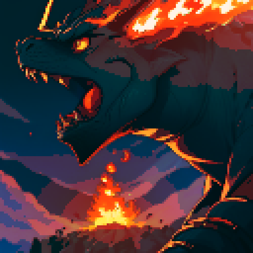 dragon breathing fire, fire breath, flames