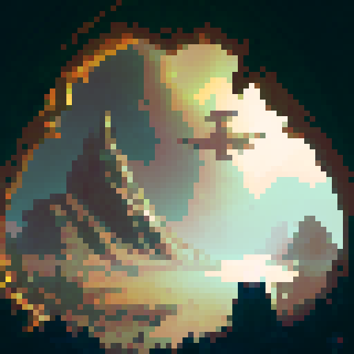 top view, majestic castle wall with intricate stone carvings and towering battlements, surrounded by a sprawling tilemap depicting a mesmerizing fantasy RPG world