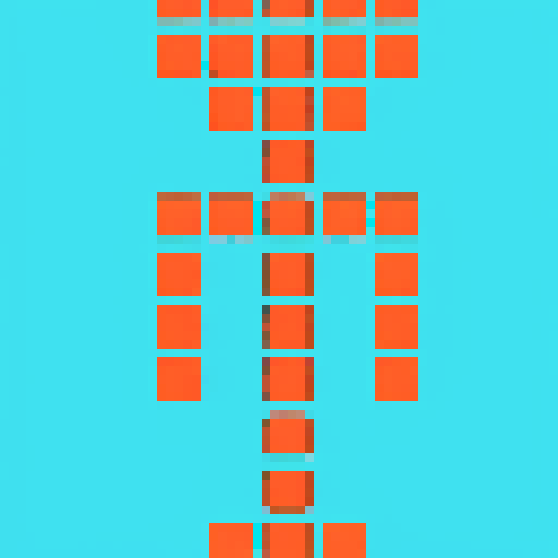 crushed character, 64 pixels tall, fantasy RPG, sprite sheet, rock crushing