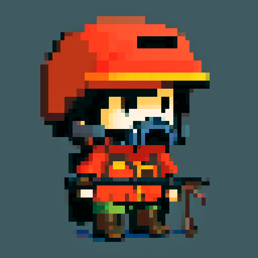 First World War soldier, helmet, rifle, muddy trench, barbed wire, explosions, gas mask, dusty boots, poppy, somber expression, pixelated, limited color palette, flat, minimal