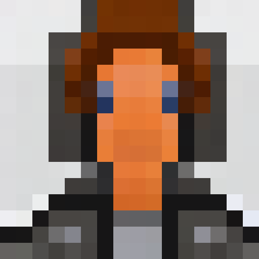 "Create a close-up, pixel art portrait of a wooden sprite made from textured wood blocks and wooden planks, styled as a game icon in 16x16 size."