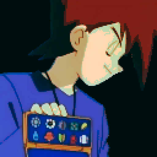 Gary Oak with his badges