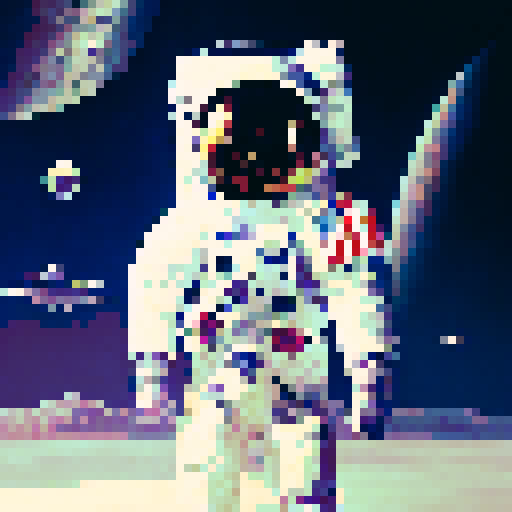 An astronaut in space overlooking the moon and holding in his hands a magazine with the title "Moon Mag". The image must be realistic, with accurate details.