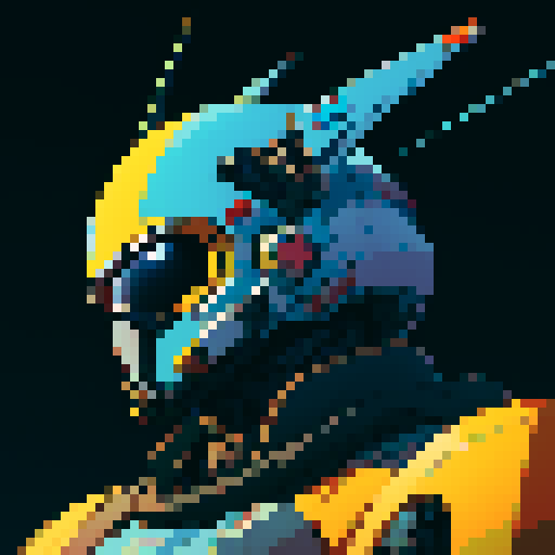 Space mech suit with male pilot 