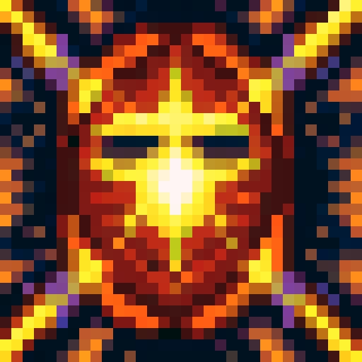 grenade launcher, game icon, 32x32 pixel art, sRGB, skill art, close up, portrait, fiery explosion, smoke trails, intense shadows, metallic barrel, intricate details, vibrant colors