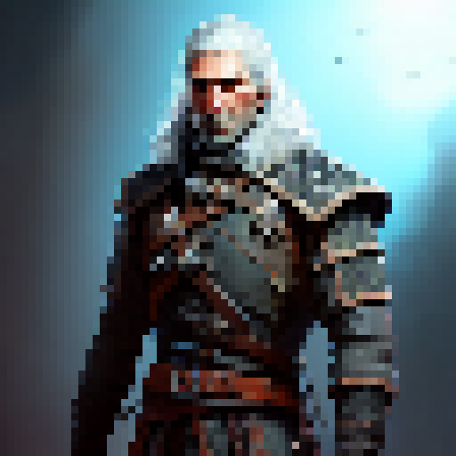 Geralt of Rivia from the Witcher 3 full body,portrait
