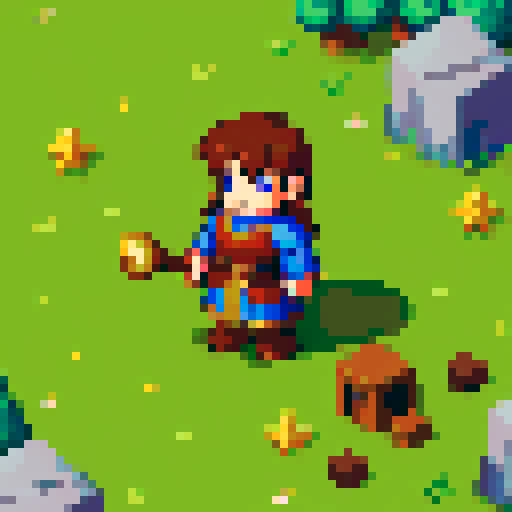 a top down rpg game character. the game is set in a medieval world.