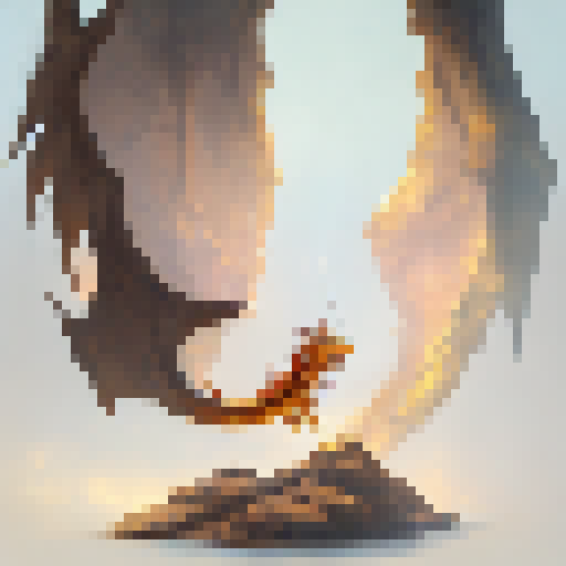 Fiery dragon, gleaming gems, and gold, valiant knight, enchanted misty forest, epic sword fight, fantasy RPG.