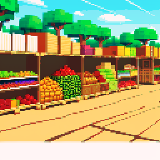 african wholesale corridor with stocked shelves and food, zoomed in light theme