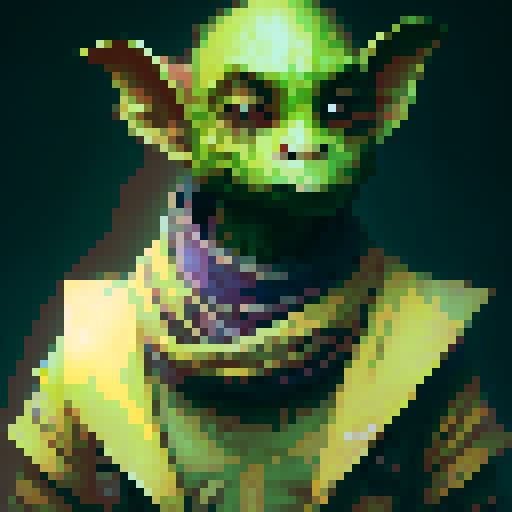 bold, fierce, yet slightly adorable goblin