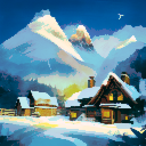 A lonely landscape of a russian winter with nothing but the hilly land covered in snow with mountains in the background