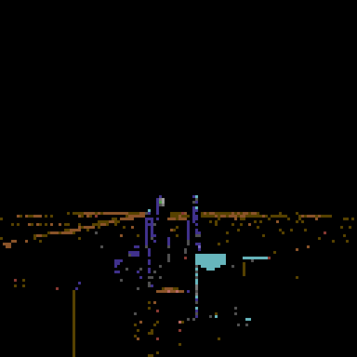 large skyscrapers at night, large dark blue sky, viewed from afar, retro, nostalgic feel