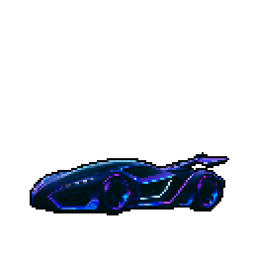 Design the exterior shell of a futuristic super cyber car, incorporating a cosmic-inspired aesthetic. The vehicle should reflect advanced technological innovation and celestial beauty, making it look like it belongs both on the road and among the stars. Focus on creating a visually stunning and aerodynamically efficient design.

The shell should feature a color-changing iridescent finish that mimics the shifting hues of the night sky, with celestial motifs inspired by stars, galaxies, and nebula